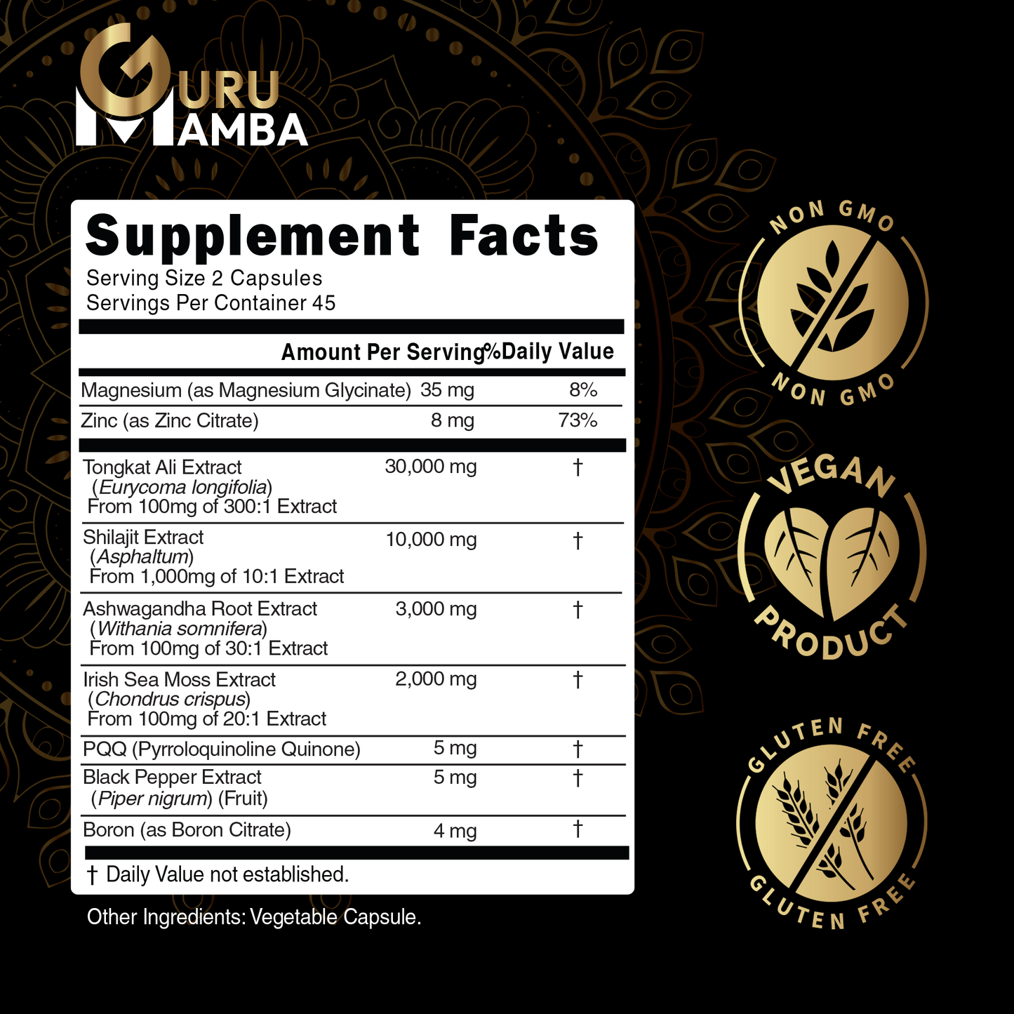 ShilajitComplex – Herbal Blend with Ashwagandha & Sea Moss by GuruMamba™
